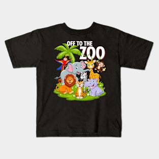 Safari Zoo Birthday Party Wild Zoo Animals Teacher Kids T-Shirt